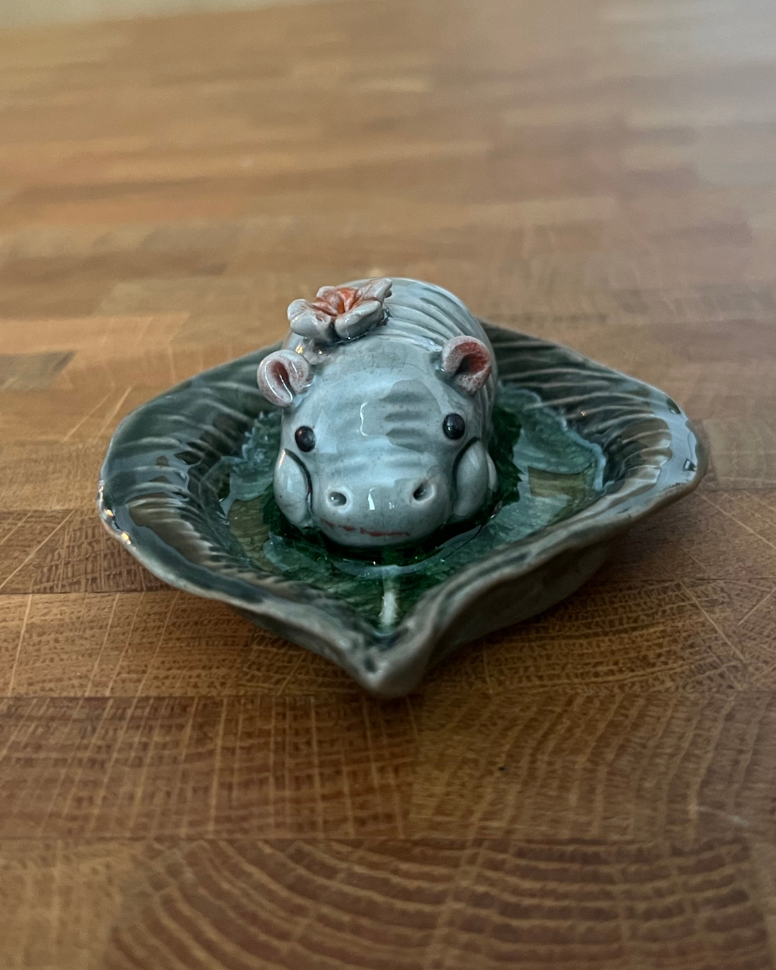 Momo Dewdrop | Ceramic Hippo Incense Holder