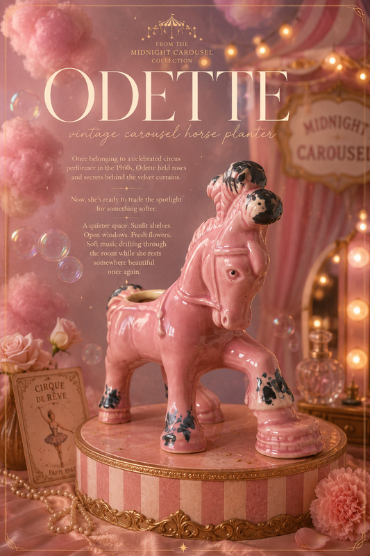 Odette | Vintage Ceramic Horse Planter/Vase