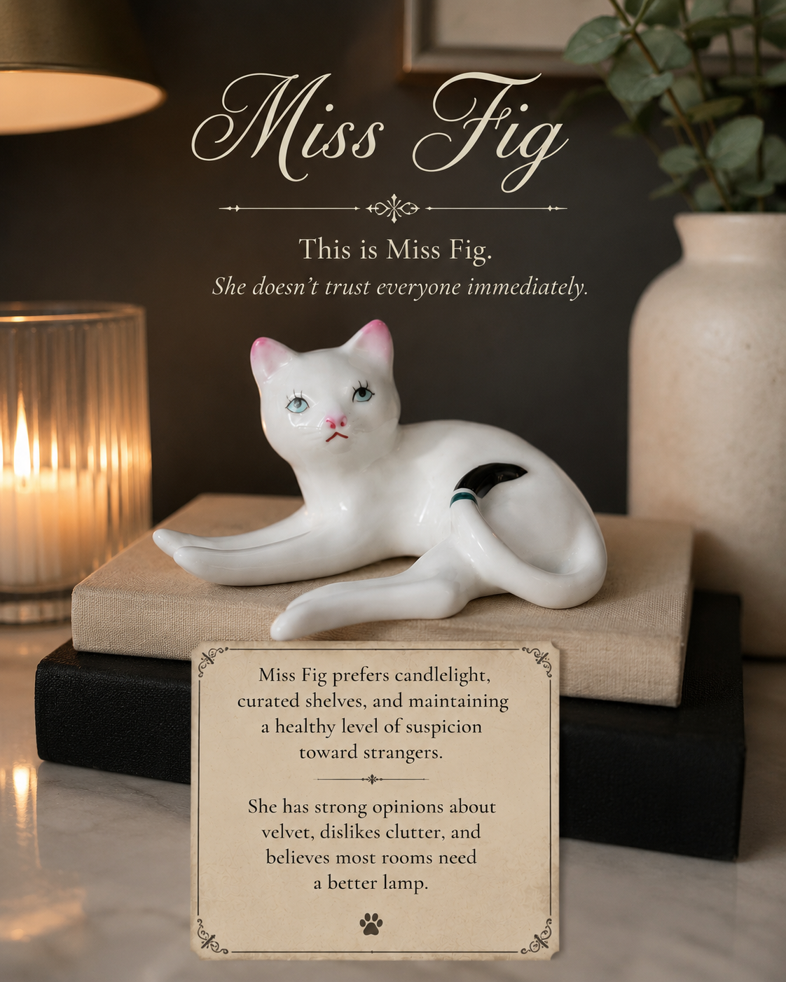 Miss Fig | Vintage Porcelain Cat