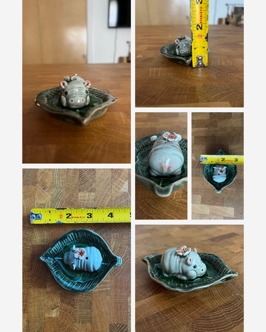Momo Dewdrop | Ceramic Hippo Incense Holder