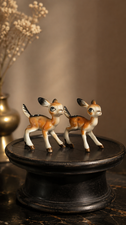 Birch & Root | Vintage Ceramic Baby Deer Figurines