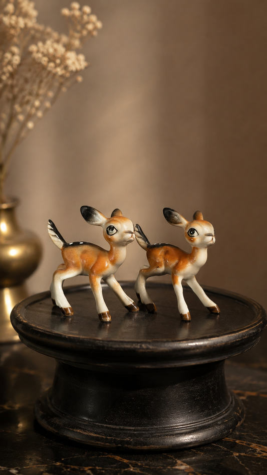 Birch & Root | Vintage Ceramic Baby Deer Figurines