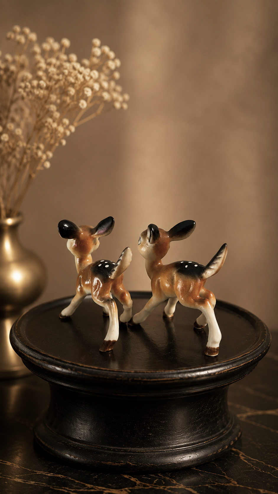 Birch & Root | Vintage Ceramic Baby Deer Figurines