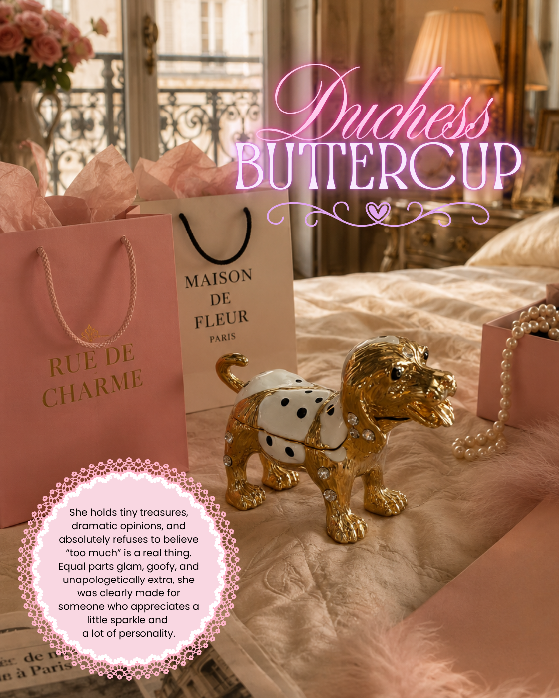 Duchess Buttercup | Vintage Dachshund Trinket Box