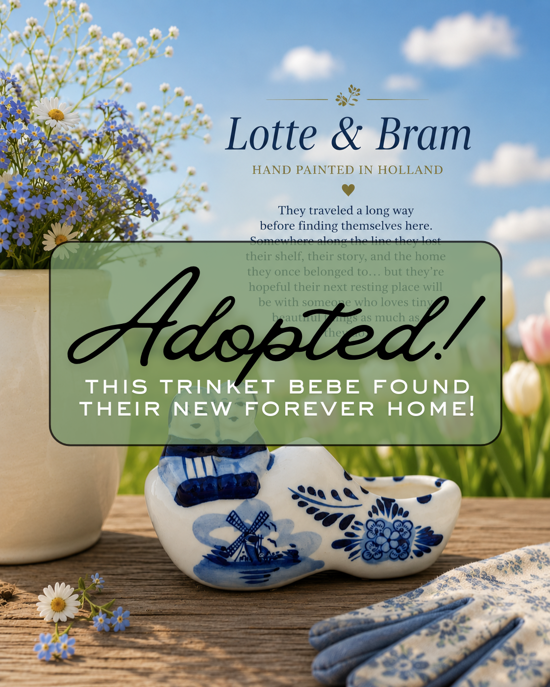 Lotte & Bram | Hand Painted Dutch Ceramic Shoe