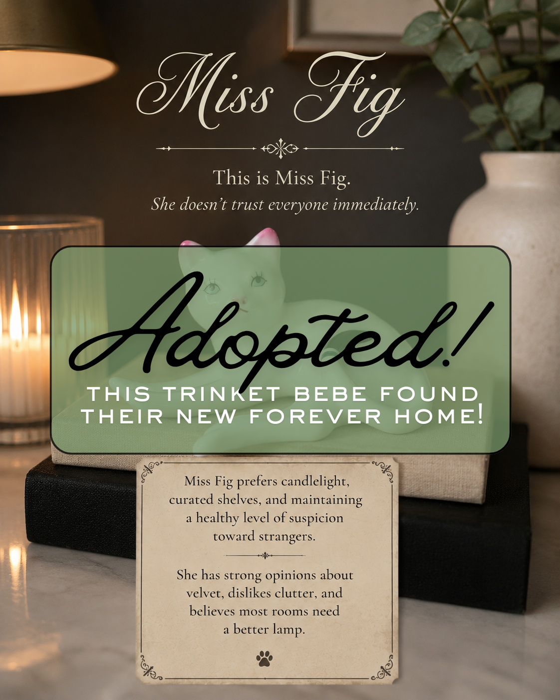 Miss Fig | Vintage Porcelain Cat