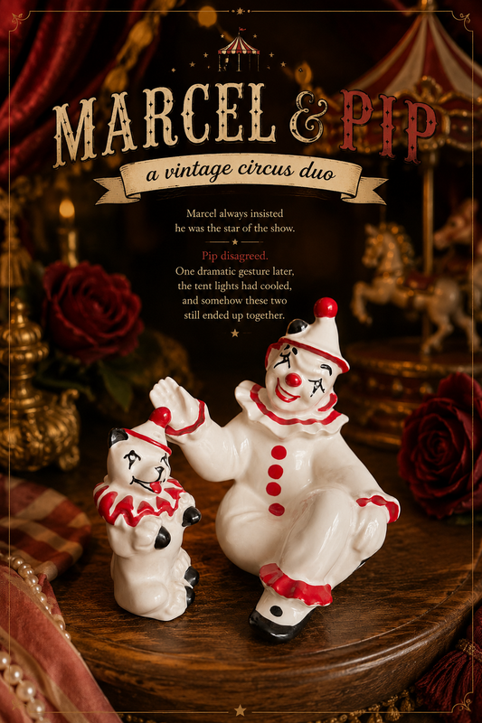 Marcel & Pip | Vintage Ceramic Clown Duo